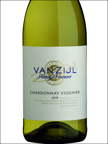фото Van Zijl Chardonnay Viognier Ван Зейл Шардоне Вионье ЮАР вино белое