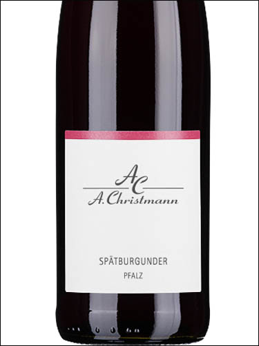фото A.Christmann Spatburgunder trocken А.Кристманн Шпетбургундер трокен Германия вино красное
