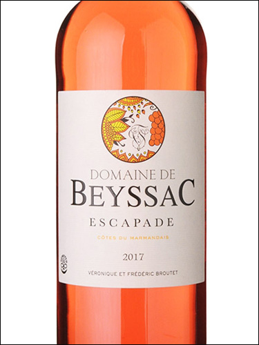 фото Domaine de Beyssac Escapade Rose Cotes du Marmandais AOC Домен де Бессак Эскапад Розе Кот дю Марманде Франция вино розовое
