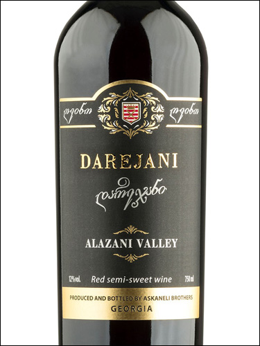 фото Darejani Alazani Valley Red Дареджани Алазанская долина Грузия вино красное