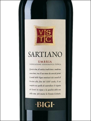 фото Bigi Sartiano Umbria Rosso IGT Биджи Сартиано Умбрия Россо Италия вино красное