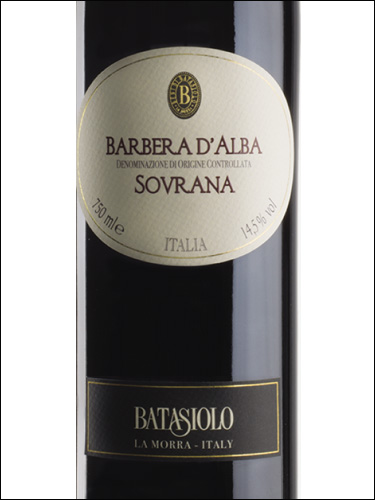 фото Batasiolo Sovrana Barbera d'Alba DOC Батазиоло Соврана Барбера д'Альба Италия вино красное