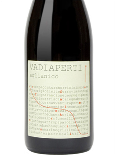 фото Vadiaperti Aglianico Irpinia DOC Вадиаперти Альянико Ирпиния Италия вино красное
