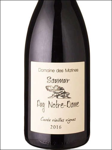 фото Domaine des Matines Cuvee Vieilles Vignes Saumur Puy-Notre-Dame AOC Домен де Матин Кюве Вьей Винь Сомюр Пюи-Нотр-Дам Франция вино красное