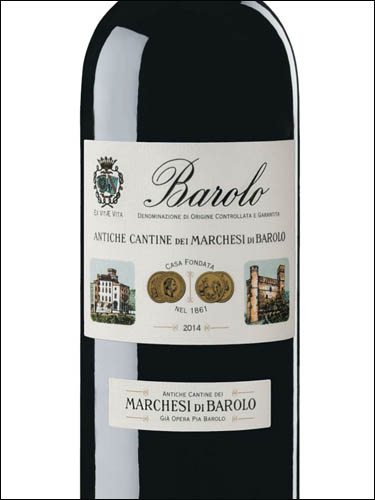 фото Marchesi di Barolo Barolo DOCG Маркези ди Бароло Бароло ДОКГ Италия вино красное