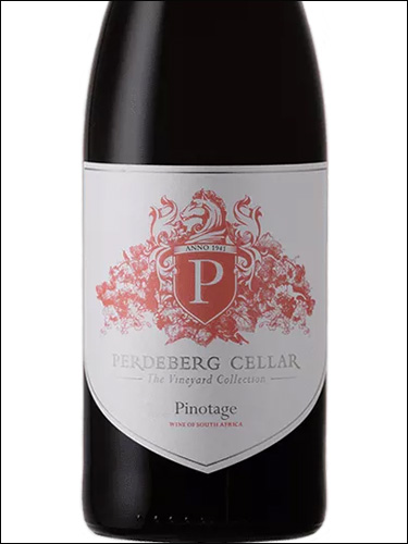 фото Perdeberg Cellar The Vineyard Collection Pinotage Пердеберг Селлар Виньярд Коллекшн Пинотаж ЮАР вино красное