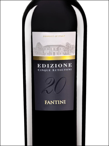 фото Fantini Edizione 20 Cinque Autoctoni Фантини Эдиционе 20 Чинкуэ Аутоктони Италия вино красное