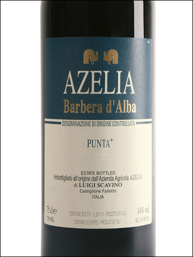 фото Azelia Punta Barbera d’Alba DOC Адзелия Пунта Барбера д'Альба Италия вино красное