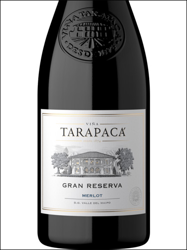 фото Tarapaca Gran Reserva Merlot Тарапака Гран Резерва Мерло Чили вино красное