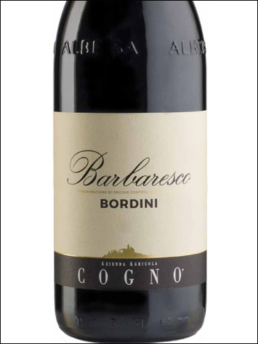 фото Cogno Barbaresco Bordini DOCG Коньо Барбареско Бордини Италия вино красное