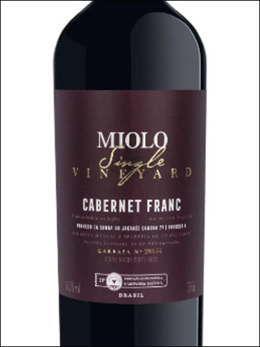 фото Miolo Single Vineyard Cabernet Franc Миоло Сингл Виньярд Каберне Фран Бразилия вино красное