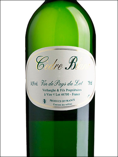 фото Cedre Blanc Cotes du Lot IGP Седр Блан Кот дю Ло Франция вино белое