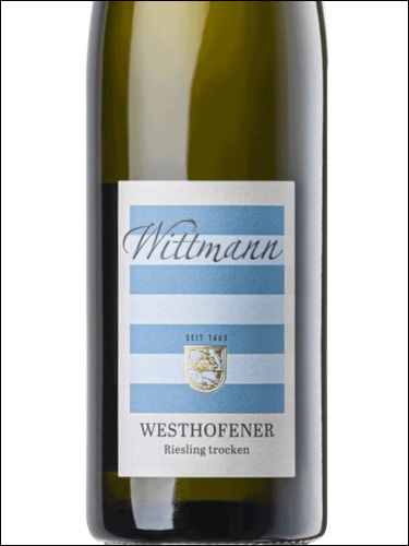фото Wittmann Westhofener Riesling Trocken Виттманн Вестхофенер Рислинг трокен Германия вино белое