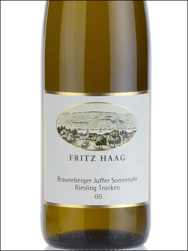 фото Fritz Haag Riesling Juffer Sonnenuhr GG Фритц Хааг Рислинг Йюффер Зонненур Германия вино белое