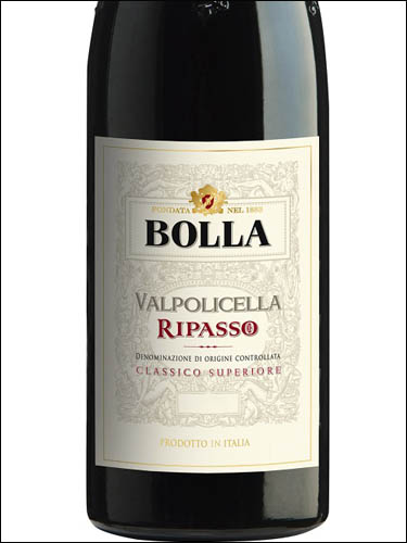 фото Bolla Valpolicella Ripasso Classico Superiore DOC Болла Вальполичелла Рипассо Классико Супериоре Италия вино красное