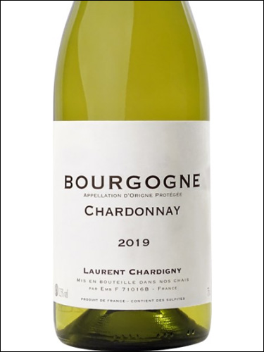 фото Laurent Chardigny Bourgogne Chardonnay AOC Лоран Шардини Бургонь Шардоне Франция вино белое