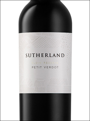 фото Sutherland Petit Verdot Reserve Сазерленд Пти Вердо Резерв ЮАР вино красное