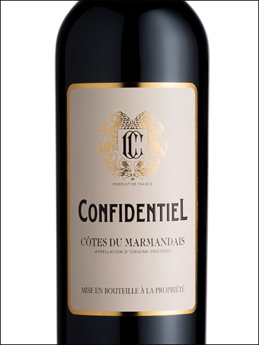 фото Cave du Marmandais Confidentiel rouge Cotes du Marmandais AOC Кав дю Марманде Конфиденсьель руж Кот дю Марманде Франция вино красное