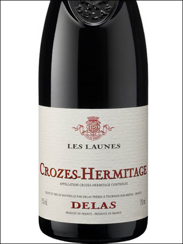 фото Delas Les Launes Crozes-Hermitage Rouge AOC Делас Ле Лон Кроз-Эрмитаж Руж Франция вино красное