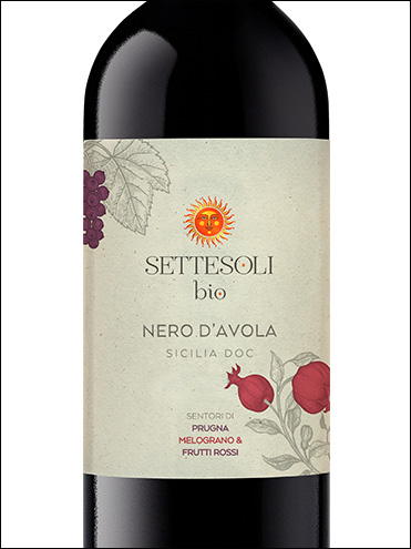 фото Settesoli Nero d'Avola Bio Sicilia DOC Сеттезоли Неро д’Авола Био Сицилия Италия вино красное