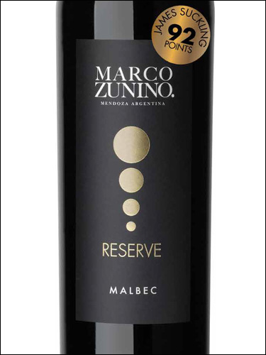 фото Marco Zunino Malbec Reserve Марко Зунино Мальбек Резерв Аргентина вино красное