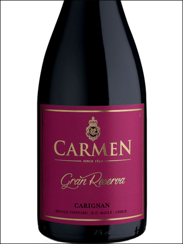 фото Carmen Gran Reserva Carignan Кармен Гран Резерва Кариньян Чили вино красное