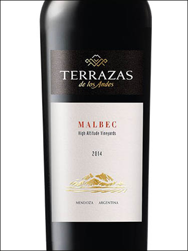 фото Terrazas de los Andes Malbec Террасас де лос Андес Мальбек Аргентина вино красное
