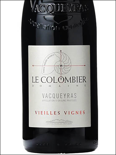 фото Domaine Le Colombier Vieilles Vignes Vacqueyras AOP Домен Ле Коломбье Вьей Винь Вакейрас Франция вино красное