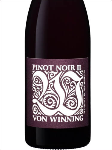 фото Weingut von Winning Pinot Noir II Вайнгут фон Виннинг Пино Нуар II Германия вино красное