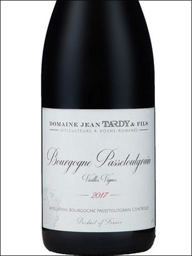 фото Domaine Jean Tardy & Fils Bourgogne Passetoutgrains Vieilles Vignes AOC Домен Жан Тарди & Фис Пастутгрен Вьей Винь Франция вино красное