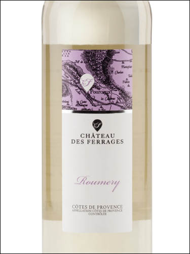 фото Chateau des Ferrages Roumery Blanc Cotes de Provence AOP Шато не Ферраж Румери Блан Кот де Прованс Франция вино белое