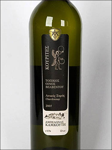 фото Kamkoutis Vineyards Kourites White Velventos PGI Камкутис Виньярдс Куритес Белое Велведос Греция вино белое