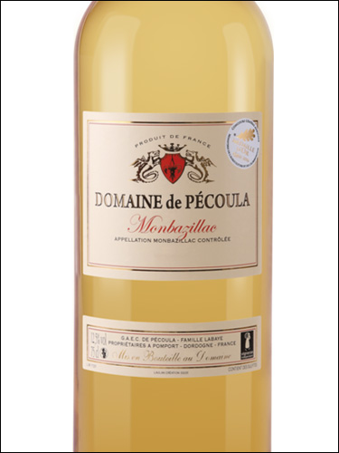фото Domaine de Pecoula Monbazillac AOC Домен де Пекула Монбазияк Франция вино белое