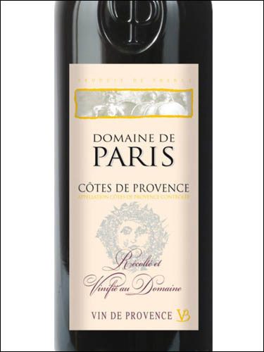 фото Domaine de Paris Rouge Cotes de Provence AOC Домен де Пари Руж Кот де Прованс Франция вино красное