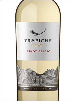 фото Trapiche Oak Cask Pinot Grigio Трапиче Оук Каск Пино Гриджио Аргентина вино белое