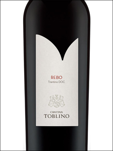 фото Cantina Toblino Rebo Trentino DOC Кантина Тоблино Ребо Трентино Италия вино красное