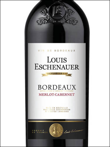 фото Louis Eschenauer Merlot-Cabernet Bordeaux AOC Луи Эшенауэр Мерло-Каберне Бордо Франция вино красное