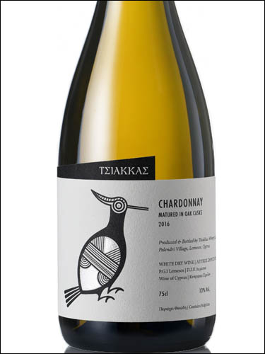 фото  Tsiakkas Chardonnay Barrique Lemesos PGI Циаккас Шардоне Баррик Лемесос Кипр вино белое