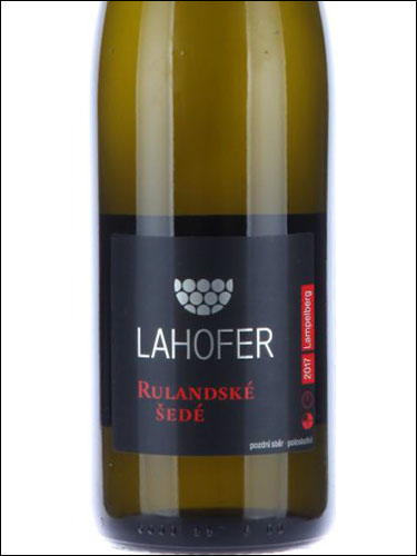 фото Lahofer Rulandske Sede pozdni sber Лагофер Руландске шеде поздни сбер Чехия вино белое
