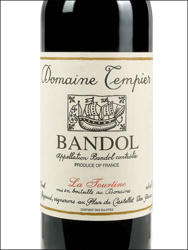 фото Domaine Tempier Cuvee La Tourtine rouge Bandol AOC Домен Тампье Кюве Ля Туртин руж Бандоль Франция вино красное