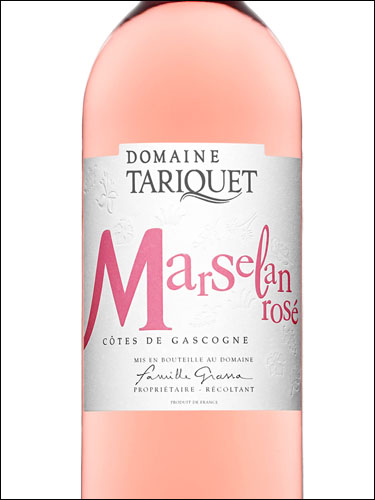 фото Domaine du Tariquet Marselan Rose Cotes de Gascogne IGP Домен дю Тарике Марселан Розе Кот де Гасконь Франция вино розовое
