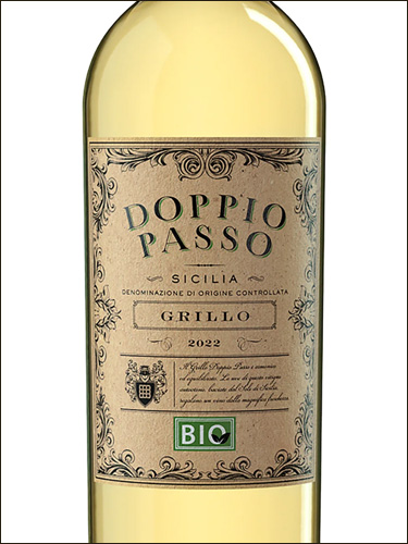 фото Doppio Passo Grillo BIO Sicilia DOC Доппио Пассо Грилло Био Сицилия Италия вино белое