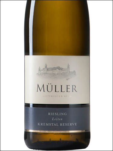 фото Muller Riesling Leiten Kremstal DAC Reserve  Мюллер Рислинг Лейтен Кремшталь Резерв Австрия вино белое
