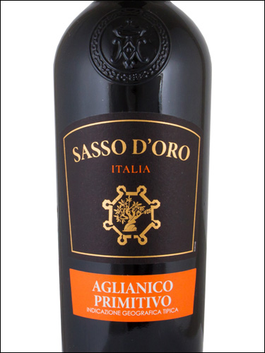 фото Sasso d'Oro Aglianico Primitivo Puglia IGT Сассо д'Оро Альянико Примитиво Пулия Италия вино красное