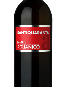 фото Santiquaranta Aglianico Sannio DOC Сантикуаранта Альянико Саннио Италия вино красное