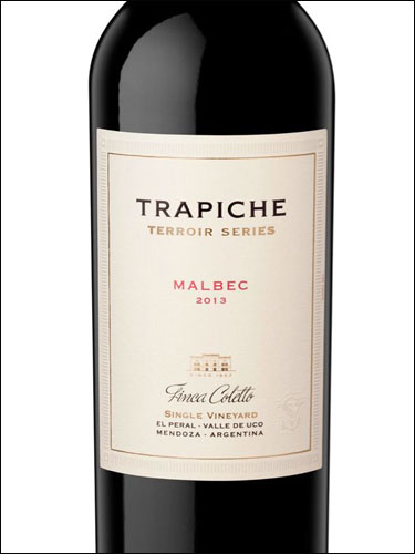фото Trapiche Terroir Series Malbec Finca Coletto Трапиче Терруар Сериес Мальбек Финка Колетто Аргентина вино красное
