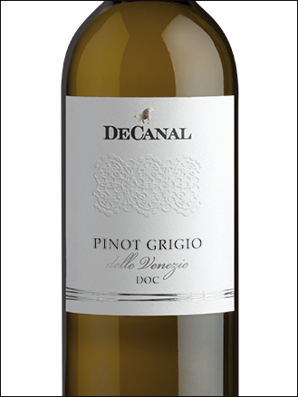 фото DeCanal Pinot Grigio delle Venezie DOC ДеКаналь Пино Гриджио делле Венецие Италия вино белое