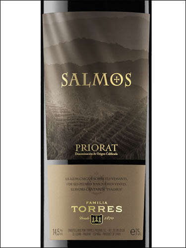 фото Torres Salmos Priorat DOQ Торрес Сальмос Приорат ДОК Испания вино красное