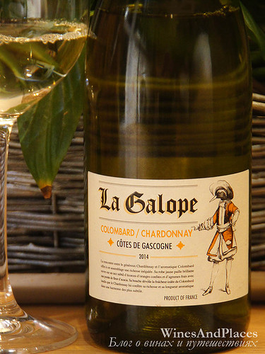 фото La Galope Colombard Chardonnay Cotes de Gascogne IGP Ля Галоп Коломбар Шардоне Кот де Гасконь Франция вино белое