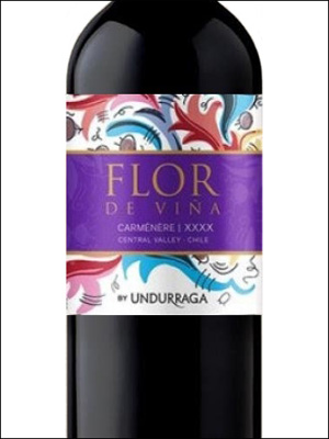 фото Undurraga Flor de Vina Carmenere Ундуррага Флор де Винья Карменер Чили вино красное